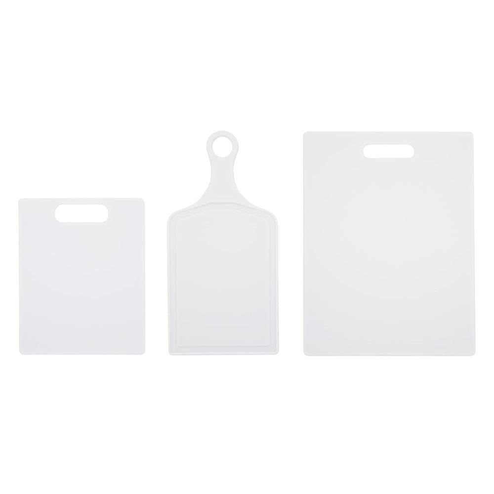 Conjunto de tábuas de corte Farberware Plastic 3 peças brancas