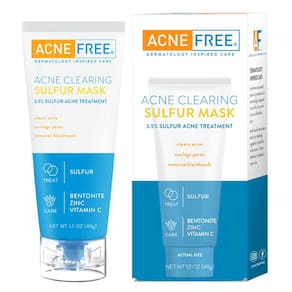 Máscara de enxofre para limpar a acne, 50 ml com vitamina C, pacote com 3 unidades