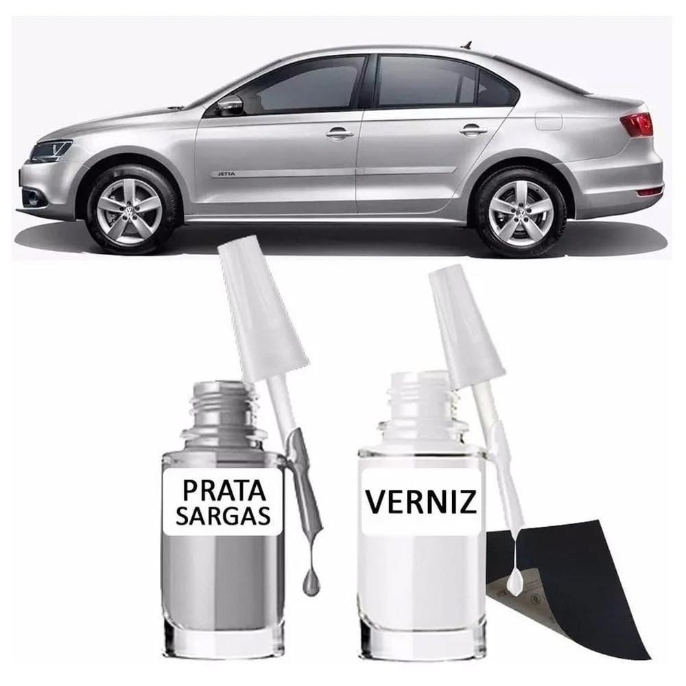 Tinta Tira Risco Retoque Automotivo Prata Sargas Prata