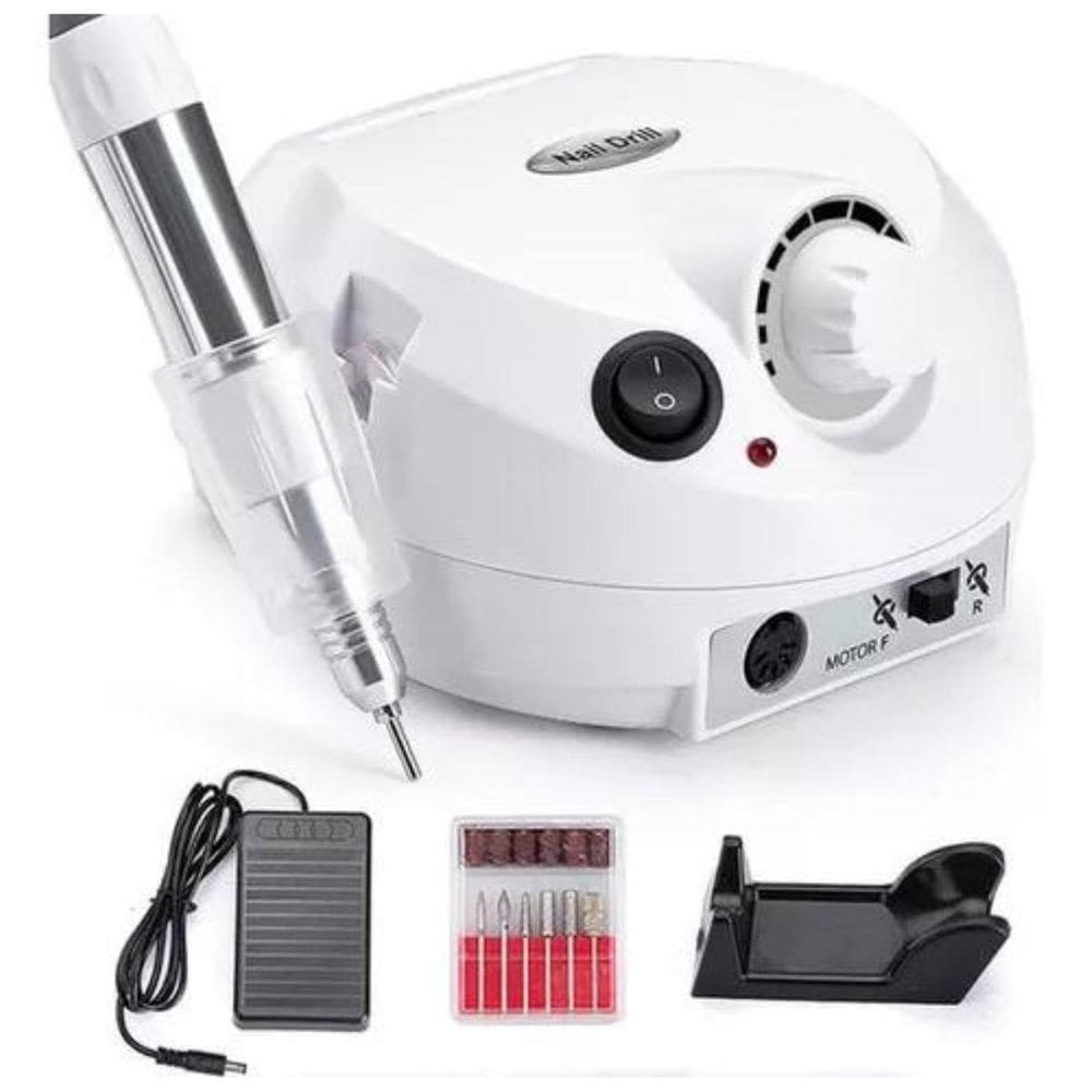 Lixa Motor Porquinho Para Unhas Profissional Bivolt - Branco
