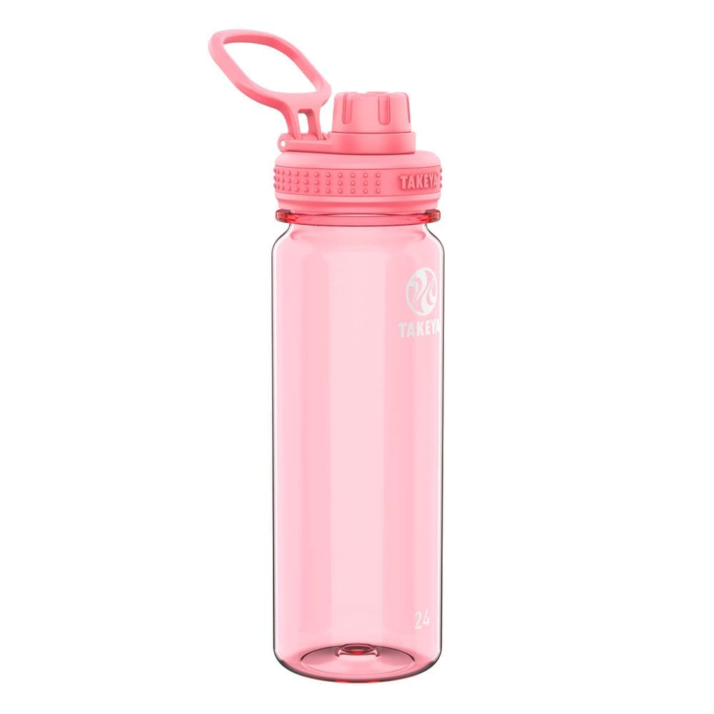 Garrafa de água Takeya Tritan Plastic 700ml com tampa de bico rosa
