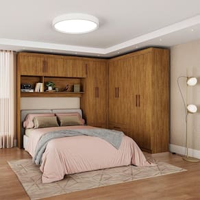 Guarda Roupa Casal Modulado 5 Portas Hercules 4 Portas 4 Gavetas Cinamomo