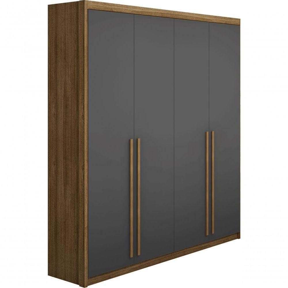Guarda Roupa Casal 1,83m Dubai 4 Portas Nature alasca Vila Rica