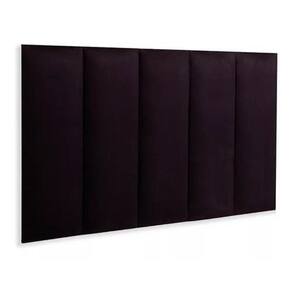 Kit 5 Módulos Placas Cabeceira Estofada Solteiro Preto