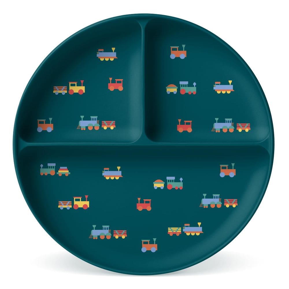 Placa de silicone para bebês e crianças pequenas, segura para micro-ondas