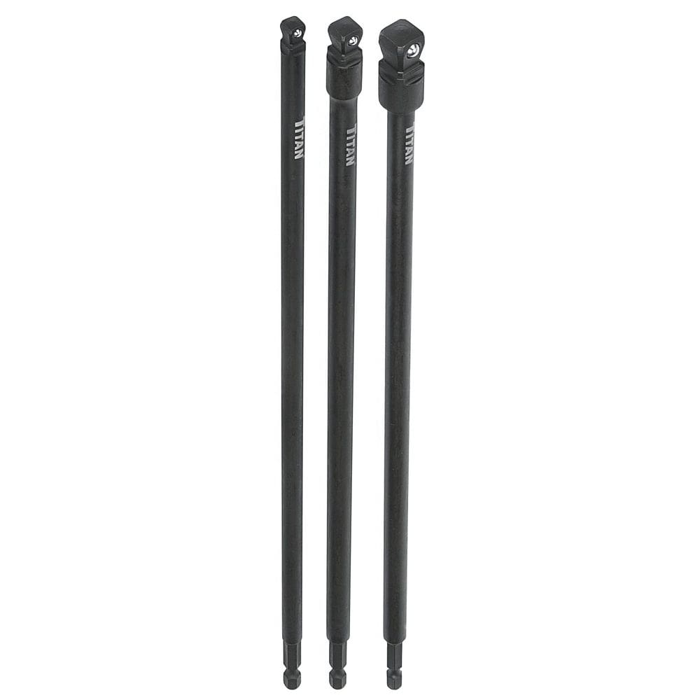 Conjunto de adaptadores de soquete Titan Tools 49012 12” Impact Wobble