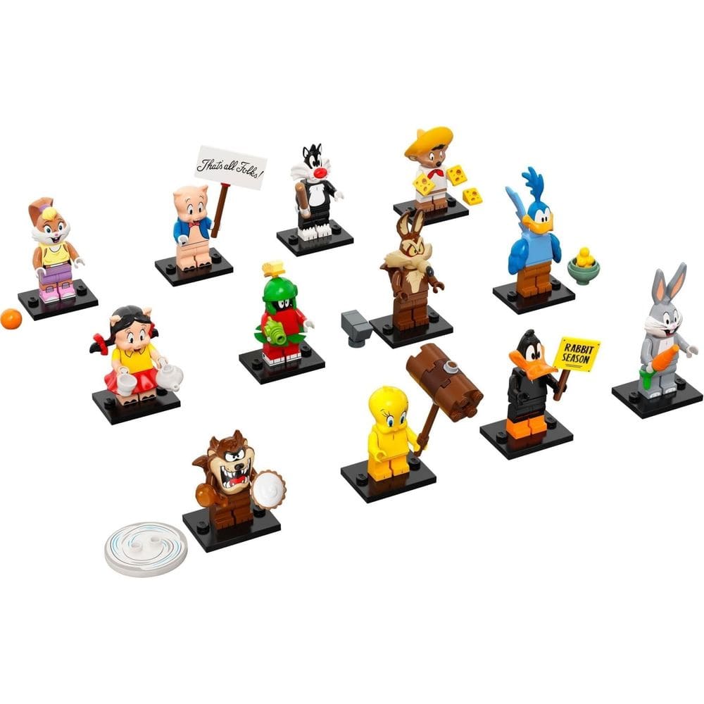 Kit de construção LEGO Minifigures Looney Tunes 66667, pacote com 6