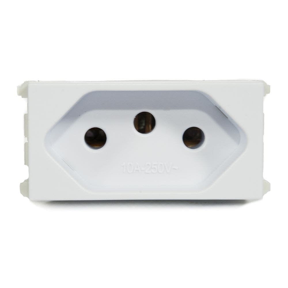 Modulo Tomada de Energia 2P+T Refinatto 10A Weg Branco
