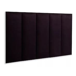Kit 5 Módulos Placas Cabeceira Estofada Solteiro Preto