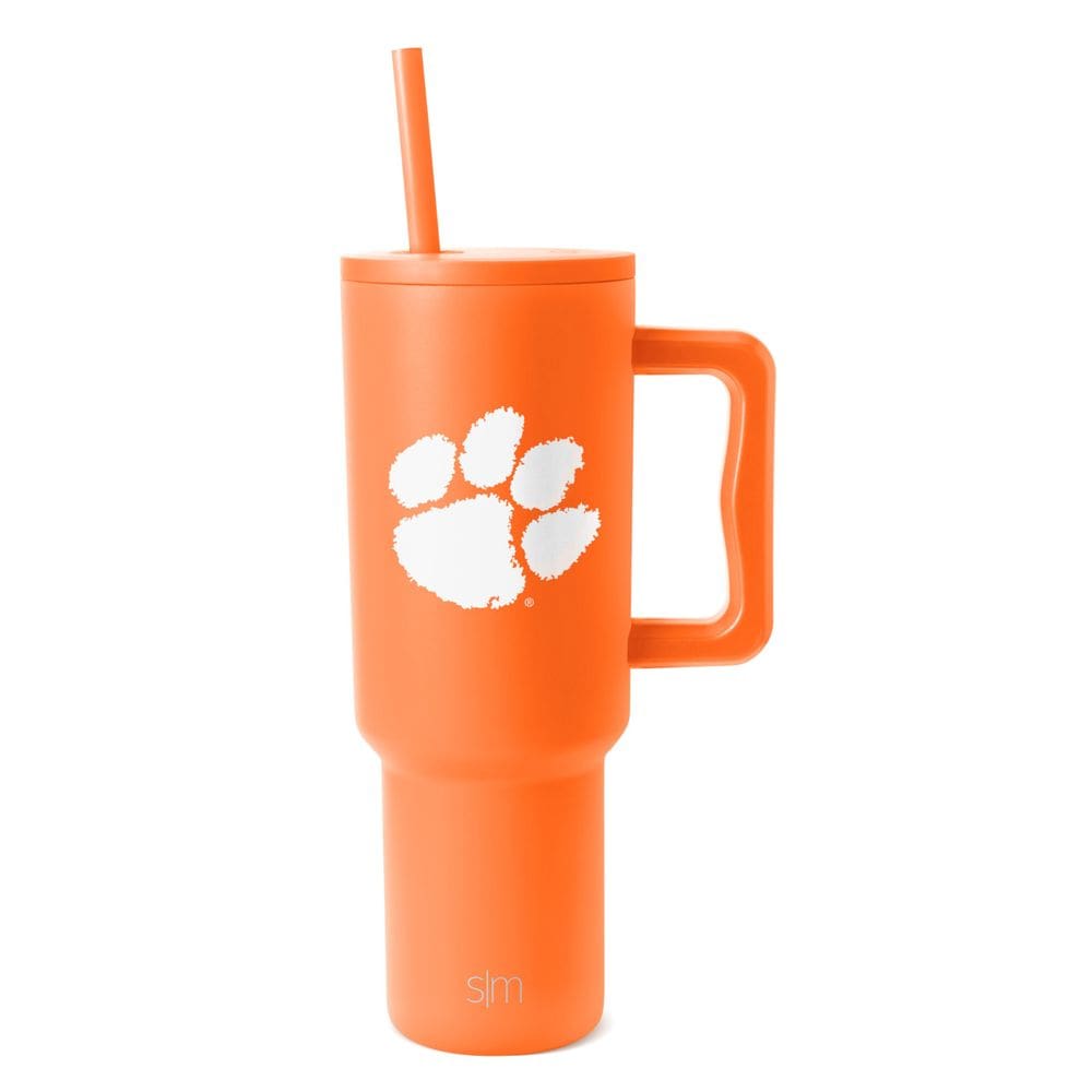 Copo Simple Modern Clemson Tigers de 1,2 L com alça e canudo