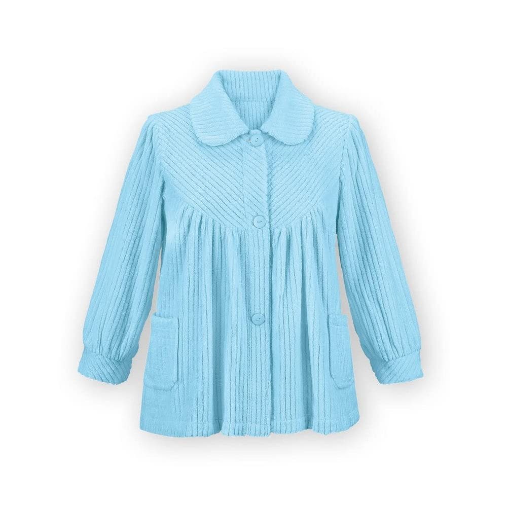 Coleções de camisas de noite, etc., lã macia, com botões, para mulheres