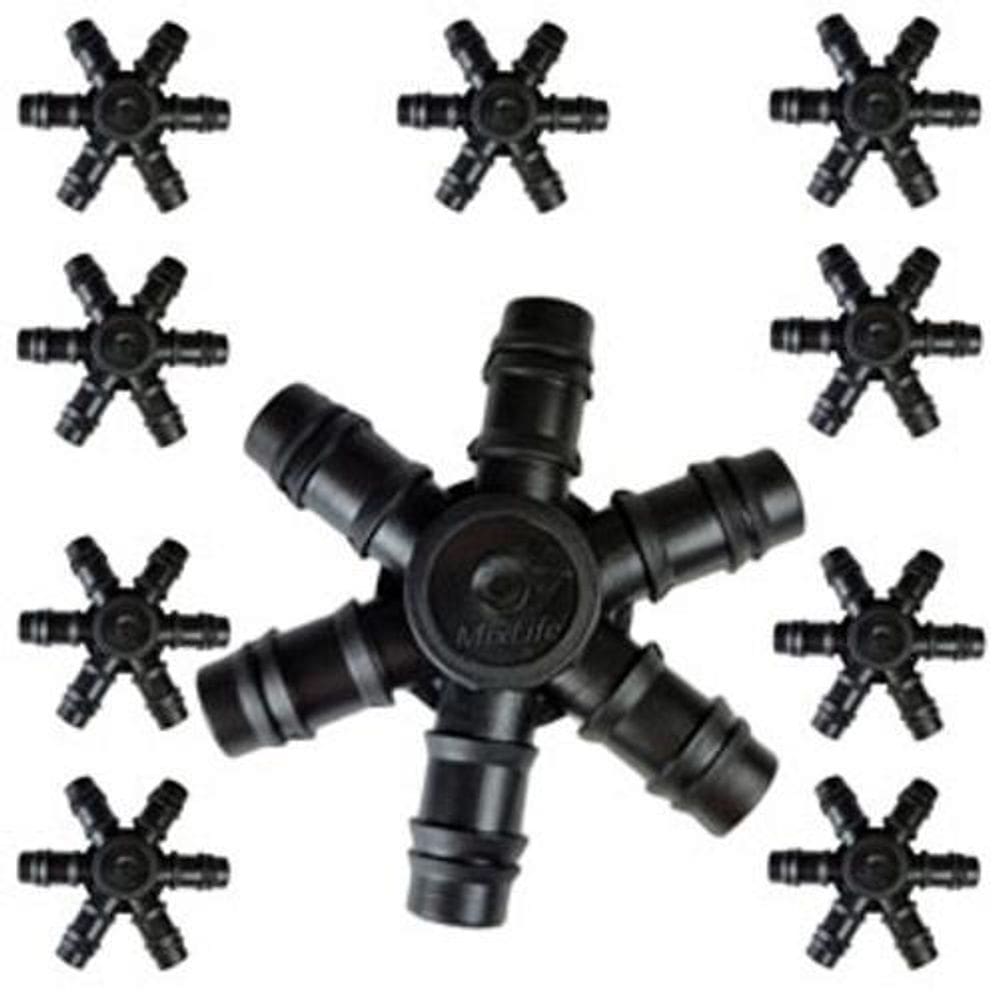 Kit Conector Aranha Mixlife 6 Saidas Aeração Com10 Unidades