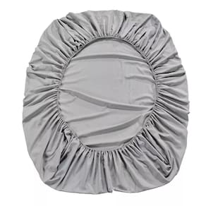 Lençol Cinza Cama Queen Tecido 260 Fios Colchão Alto 40Cm