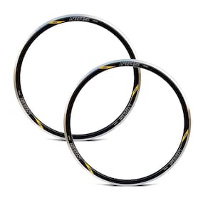 Kit 2 Rodas Aros 700C/36 Furos Road Bike Gravel Estrada V-Brake Válvula Fina Spin Vzan