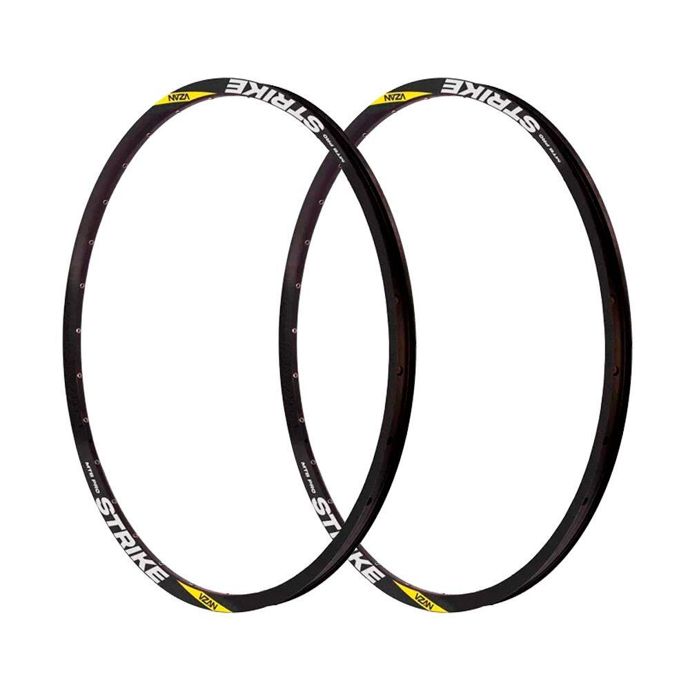 Kit 2 Rodas Aros Mtb 29/36 Furos Tubeless Ready Cross-country Válvula Presta Strike Pro Vzan