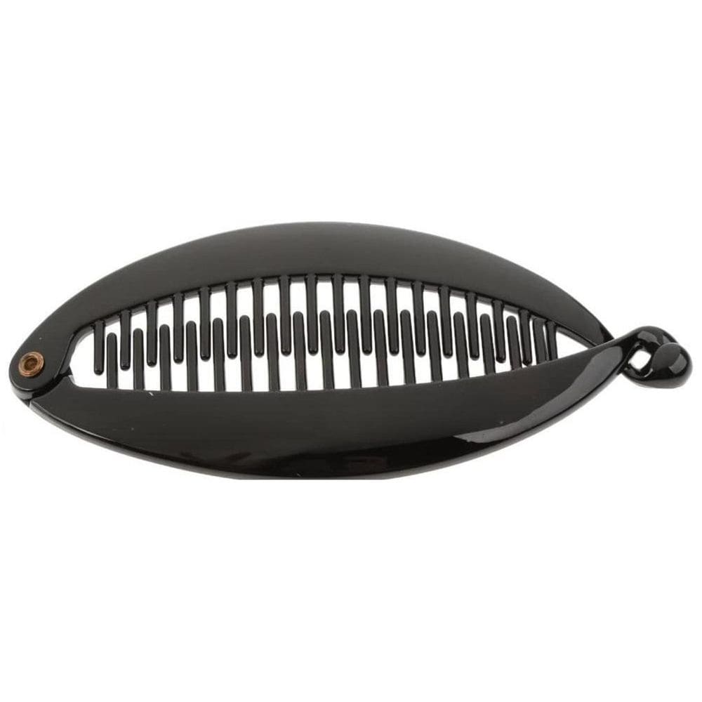 Presilha Banana Pente Pra Cabelo De Plástico Preto