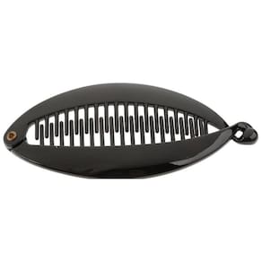 Presilha Banana Pente Pra Cabelo De Plástico Preto