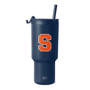 Copo Simple Modern Syracuse Orange 900 ml com tampa e canudos
