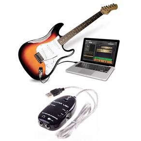 Placa De Som Guitar Link - Interface Áudio Guitarra - Preto