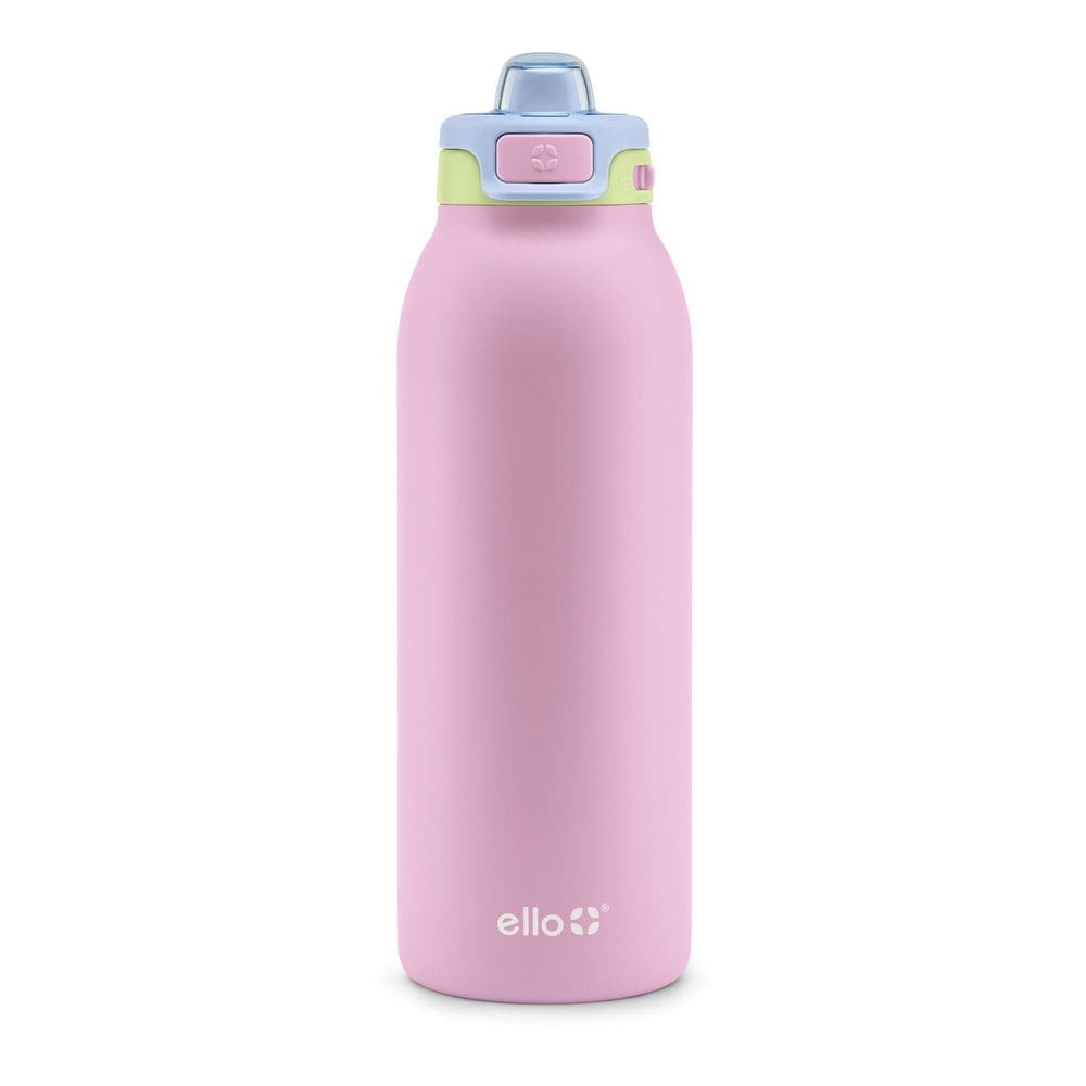 Garrafa de água Ello Pop & Fill 1,2 L em aço inoxidável Rosy Skyline