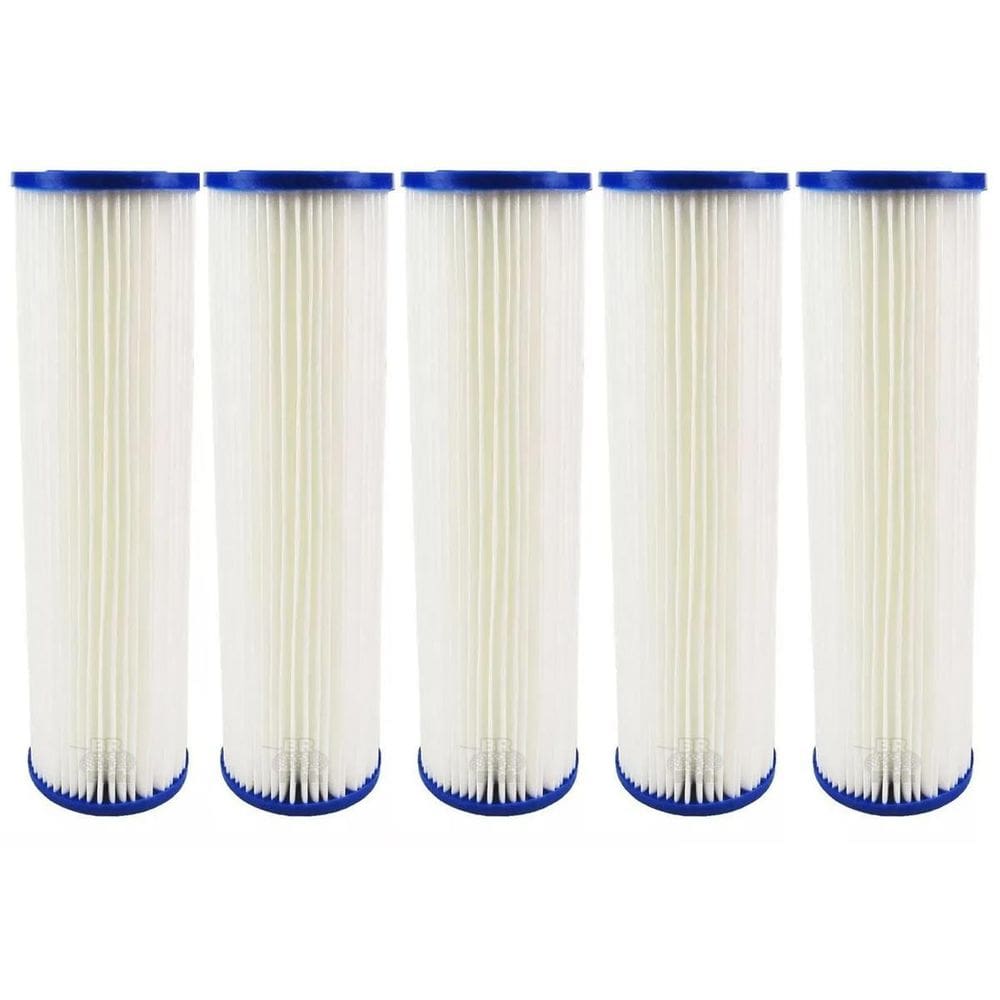 5 Unidades Elemento Filtrante Plissado 10 X 2 1/2 50 Micras