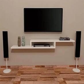Rack Suspenso Em Mdf Branco Organizador Prateleira