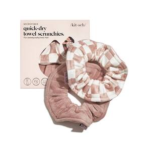 Elásticos de cabelo Kitsch Ultra Soft Microfiber, pacote com 2 unidades