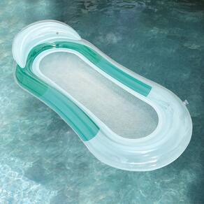 Espreguiçadeira de água flutuante para piscina YFFFOVSSS para adultos verde inflável