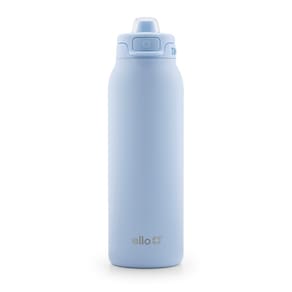 Garrafa de água Ello Pop & Fill 946ml em aço inoxidável azul halógeno