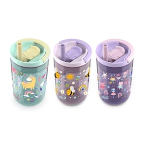 Copo Ello Kids Bop Tritan 350 ml com canudo, pacote com 3