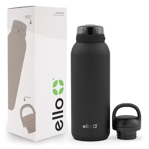 Garrafa de água Ello Cooper 1.2L em aço inoxidável preta