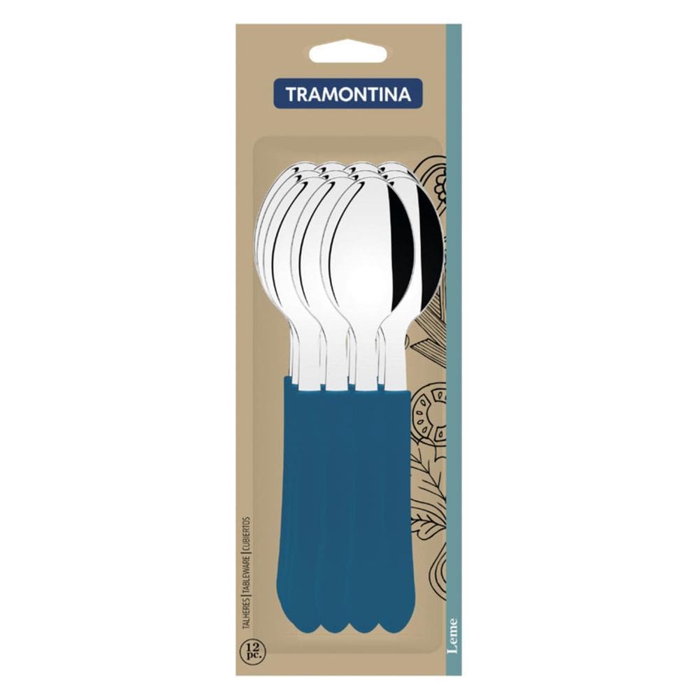 Kit De Colheres De Mesa Tramontina Leme Com Lâminas 23183990
