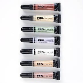 Conjunto de corretivo L.A. Girl Pro Conceal laranja, amarelo, verde, lavanda, pêssego, amarelo claro
