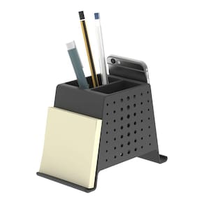 Organizador de Mesa Preto Prime Com Suporte para Celular Porta Treco - Maxcril