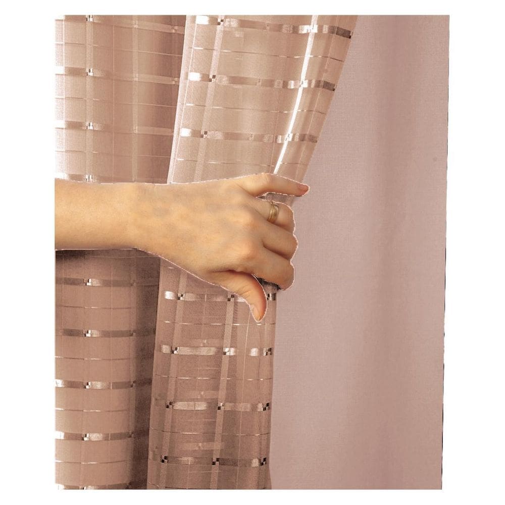 Cortina Blackout Pvc Voil Xadrez 2,80M X 1,80M - Nude
