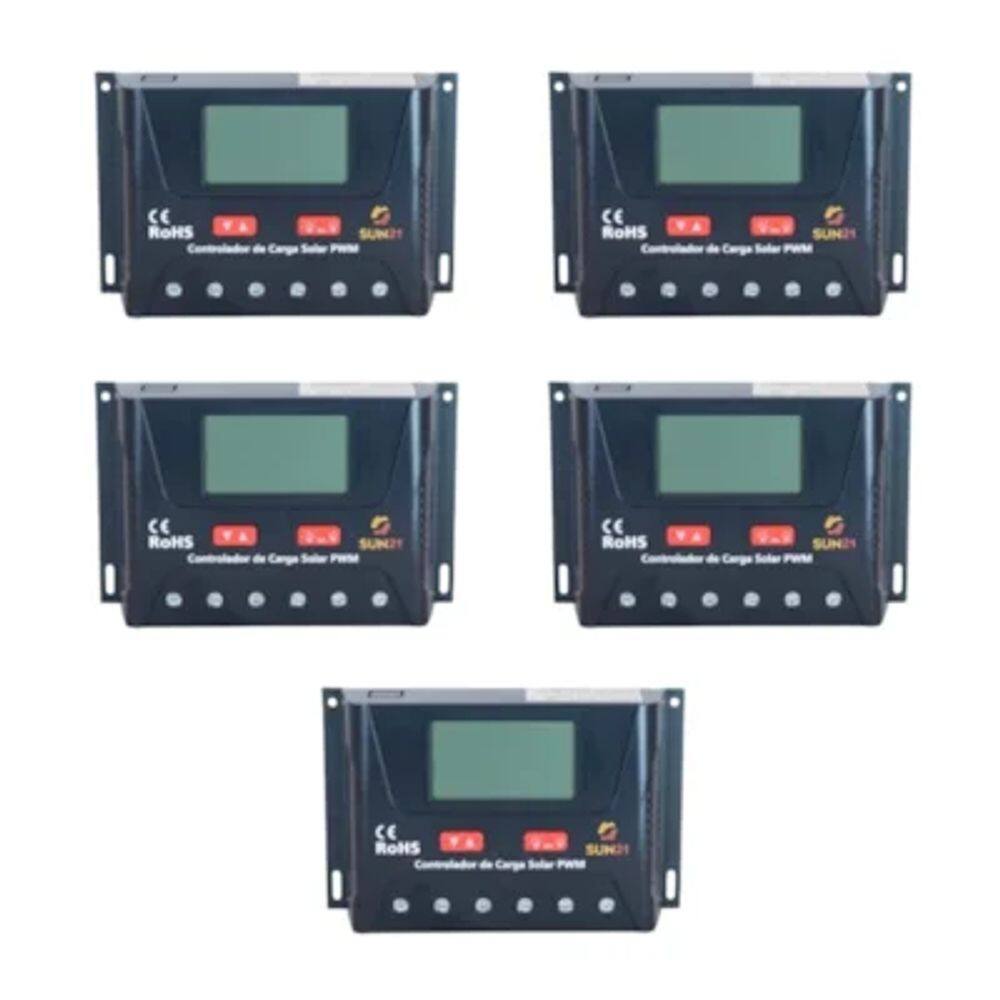 Kit 5 Unidades Controlador de Carga 60A PWM