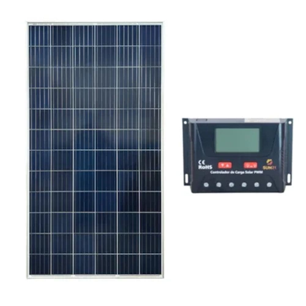 Kit Solar Placa Solar 335W com Controlador de Carga 40A 12V PWM