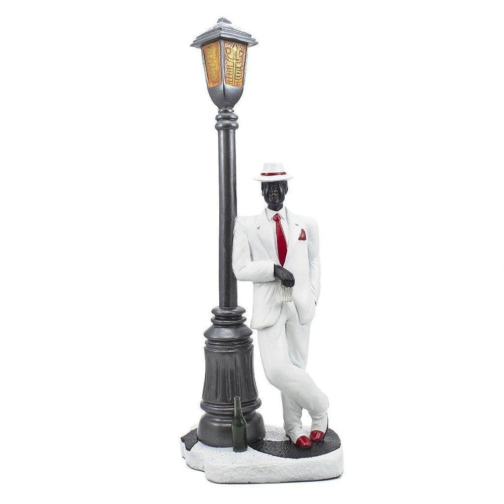 Imagem Zé Pilintra No Poste Luxo Resina 37 Cm