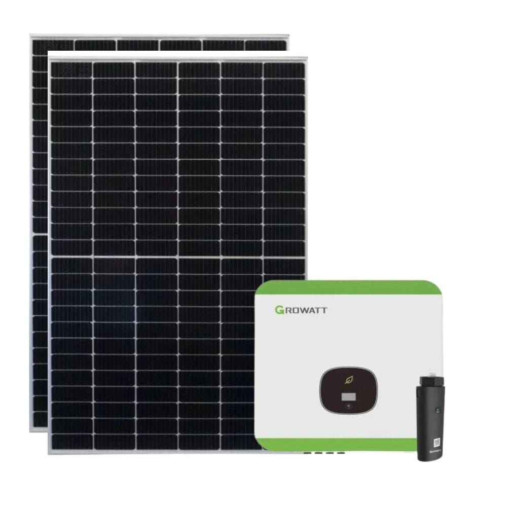 Kit Solar Monocristalino 313kWh/mês Canadian Inversor Growatt 220V