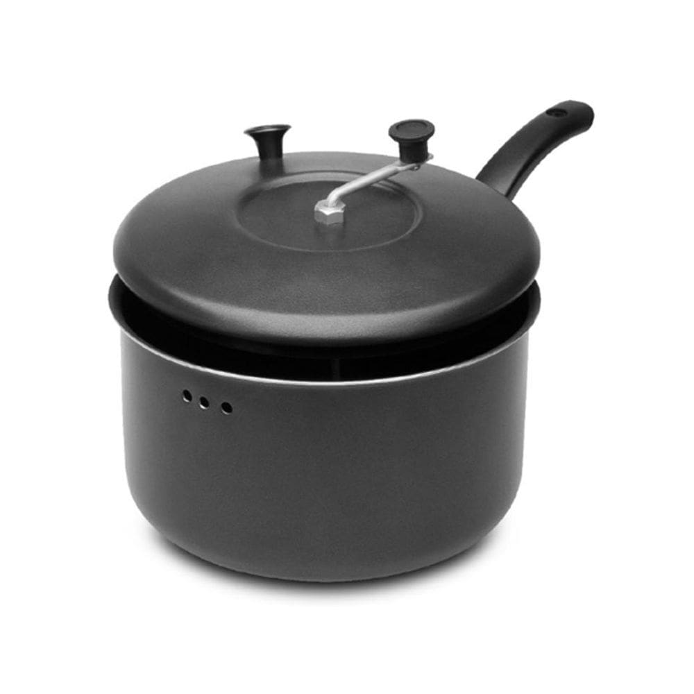 Pipoqueira Eiriflon Black 22cm Alumínio Polido