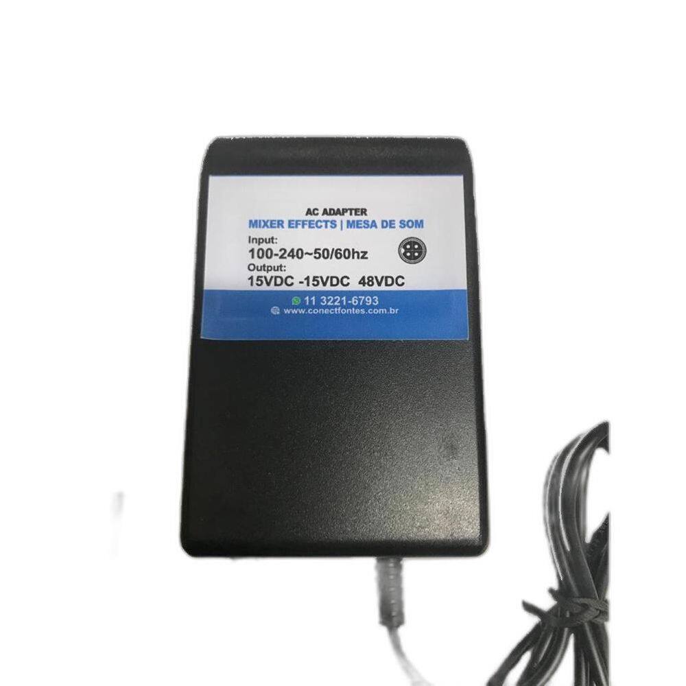Fonte Carregador 15V 48V Para Mixer Mesa Lelong Le710 Le-710