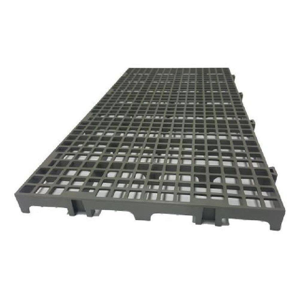 Kit 10 Pisos Plastico Cinza Estrado 50X25Cm