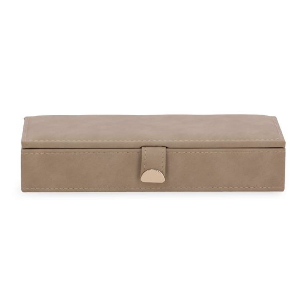 Caixa Retangular Em MDF Revestida Em PU 27x11cm Mart Bege