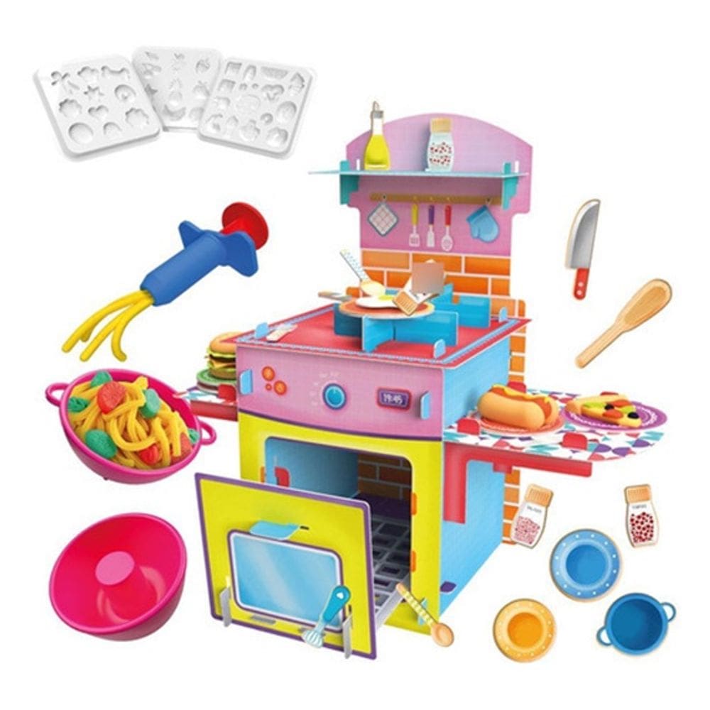 Mini Chefe Vamos Cozinhar - Madeira - Massinha de Modelar