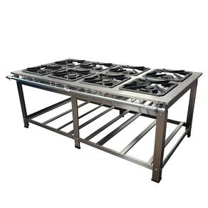 Fogão Industrial 8 Bocas Cefaz Linha Gold Inox 430 Baixa Pressão I430-CFZG-167