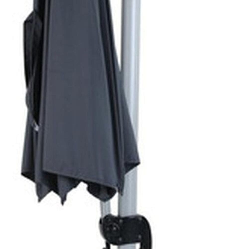 Ombrelone Lateral Aluminio Gigante 300cm Com Led - Black