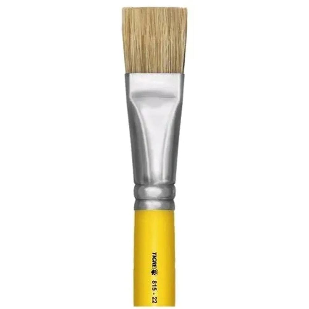 Pincel Escolar Chato Amarelo 815 Nº 22 - Tigre
