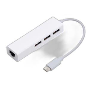 Hub Usb C Usb-C Ethernet Rj45 Lan Placa De Rede 3X Usb A
