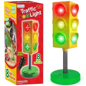 Candeeiro de mesa ArtCreativity Traffic Light para crianças com controle remoto