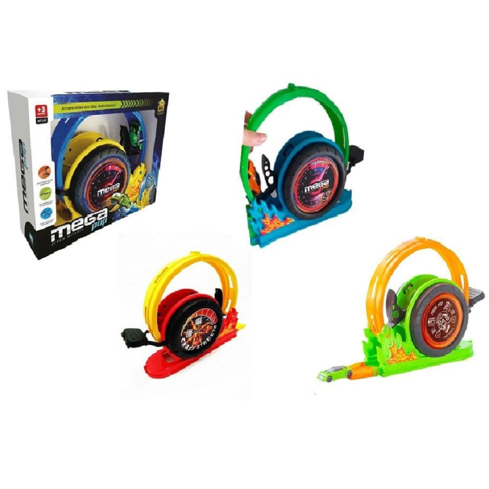 Pista Lançador Mega Pop Crazy Streets - BsToys